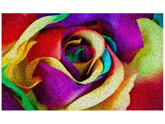 Fototapeta Róża w stylu Van Gogh, 8 elementów, 412x248 cm Oobrazy