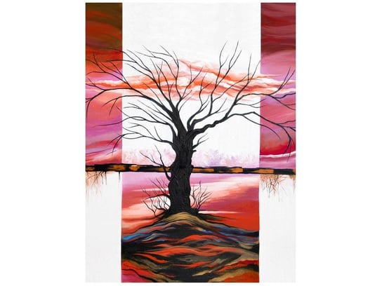 Fototapeta Rozłożyste drzewo o zachodzie słońca, 2 elementy, 150x200 cm Oobrazy
