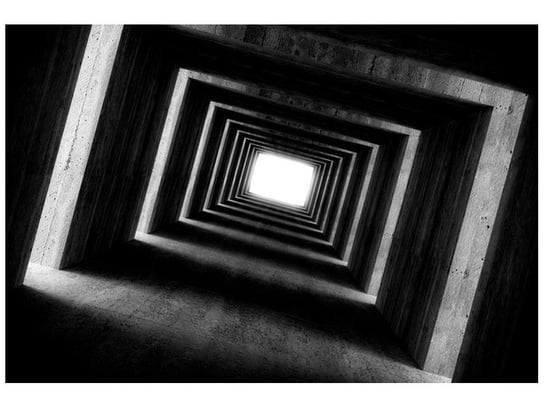 Fototapeta, Rozświetlony czarny tunel, 1 element, 200x135 cm Oobrazy