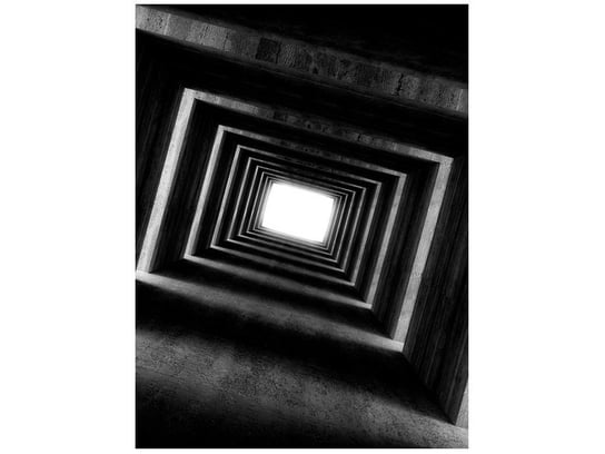 Fototapeta Rozświetlony czarny tunel, 2 elementy, 150x200 cm Oobrazy