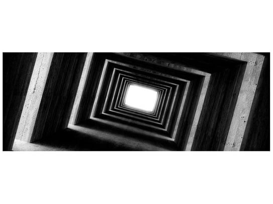 Fototapeta Rozświetlony czarny tunel, 2 elementy, 268x100 cm Oobrazy