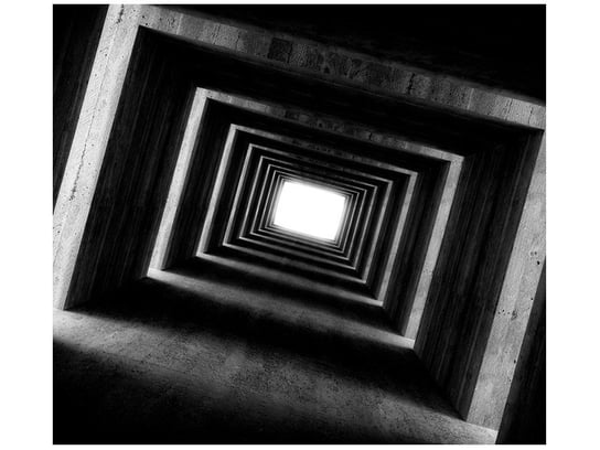 Fototapeta Rozświetlony czarny tunel, 6 elementów, 268x240 cm Oobrazy