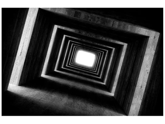 Fototapeta Rozświetlony czarny tunel, 8 elementów, 400x268 cm Oobrazy