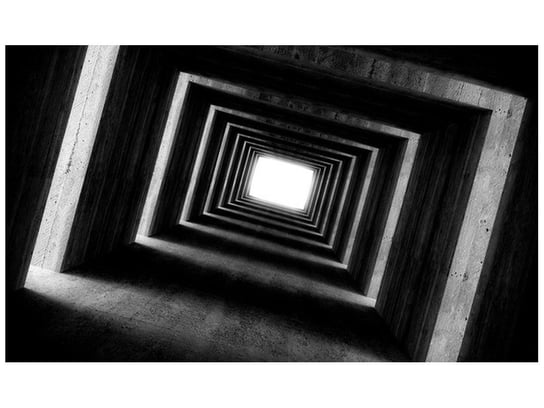 Fototapeta, Rozświetlony czarny tunel, 9 elementów, 402x240 cm Oobrazy