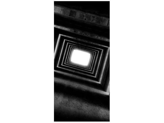 Fototapeta Rozświetlony czarny tunel, 95x205 cm Oobrazy