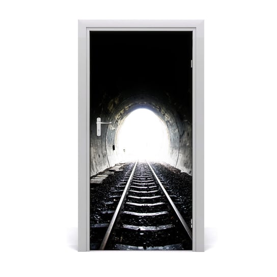 Fototapeta samoprzylepna DRZWI Tunel tory kolejowe, Tulup Tulup