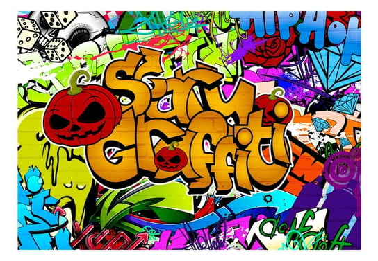Fototapeta, Scary graffiti, 250x175 cm DecoNest
