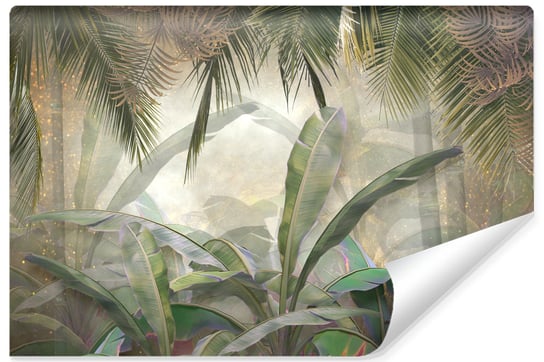 Fototapeta Ścienna ABSTRAKCYJNE Liście Tropikalne Bananowiec 405cm x 270cm Muralo