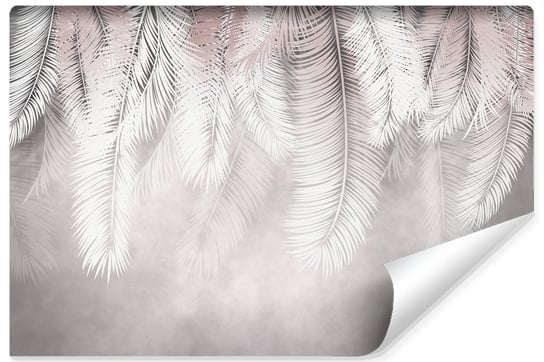 Fototapeta Ścienna LIŚCIE Palmowe Na Betonie Abstrakcja Natura 3D 405cm x 270cm Muralo