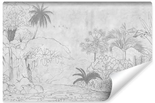 Fototapeta Ścienna Tropikalny KRAJOBRAZ Abstrakcja Dżungla Mural 135cm x 90cm Muralo