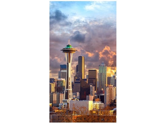 Fototapeta Seattle o zachodzie słońca, 2 elementy, 110x200 cm Oobrazy