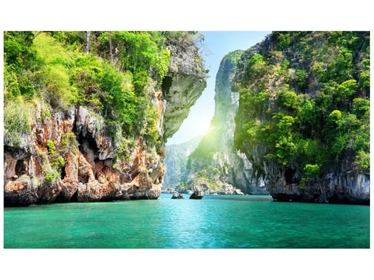 Fototapeta, Skały i morze w Tajlandii, 9 elementów, 402x240 cm Oobrazy