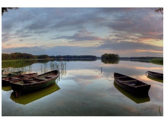 Fototapeta, Spokojne Jezioro Wolsztyńskie, 8 elementów, 368x248 cm Oobrazy