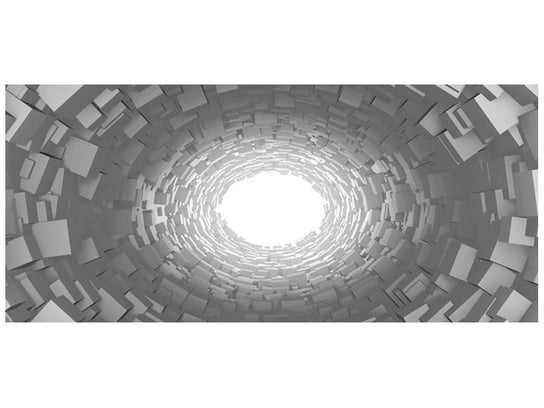 Fototapeta, Srebrny tunel 3d, 12 elementów, 536x240 cm Oobrazy