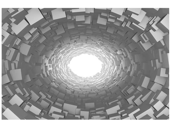 Fototapeta, Srebrny tunel 3d, 8 elementów, 400x268 cm Oobrazy