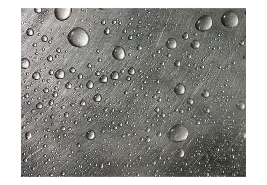 Fototapeta, Stalowa powierzchnia z kroplami wody, 250X193 DecoNest