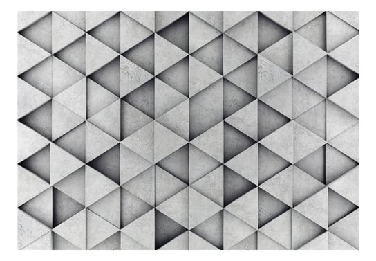 Fototapeta, Szare trójkąty, 200x140 cm DecoNest