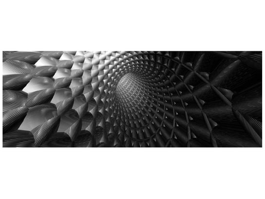 Fototapeta Tunel 3D w czerni i bieli, 2 elementy, 268x100 cm Oobrazy