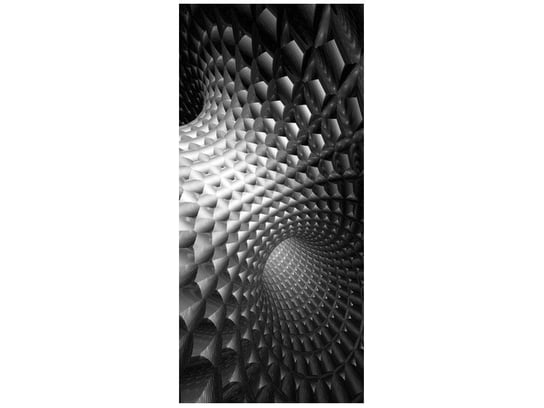 Fototapeta Tunel 3D w czerni i bieli, 95x205 cm Oobrazy