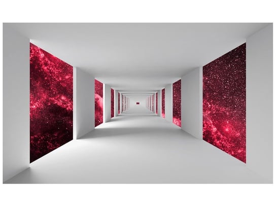 Fototapeta, Tunel z czerwonym niebem, 9 elementów, 402x240 cm Oobrazy