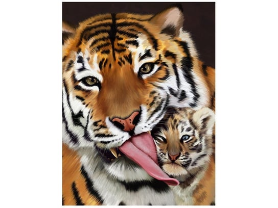 Fototapeta Tygrys i tygrysek, 2 elementy, 150x200 cm Oobrazy
