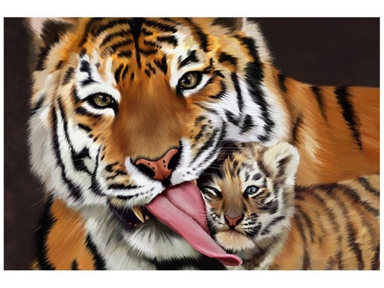 Fototapeta Tygrys i tygrysek, 200x135 cm Oobrazy