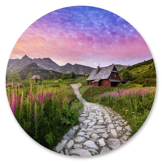 Fototapeta W Kole Pejzaż Górski Tatry 3D Ścieżka Wzgórza Pola 100Cm X 100Cm Muralo