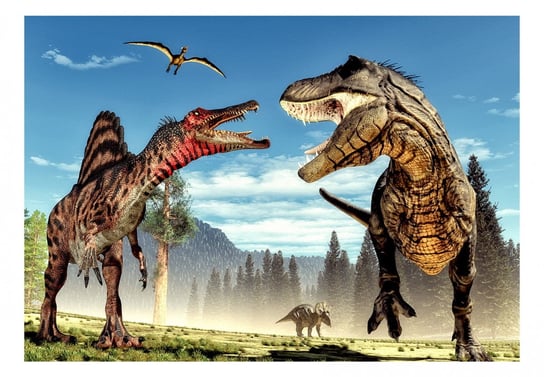 Fototapeta, Walka dinozaurów, 100x70 cm DecoNest