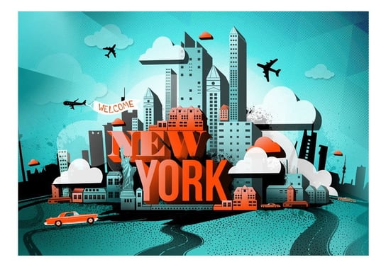 Fototapeta, Welcome New York, 100x70 cm DecoNest