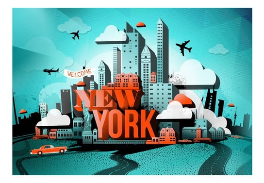Fototapeta, Welcome New York, 150x105 cm DecoNest