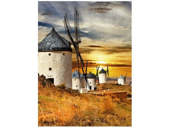 Fototapeta Wiatraki w Hiszpanii, 2 elementy, 150x200 cm Oobrazy