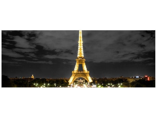 Fototapeta Wieczorne zdjęcie Wieży Eiffla, 2 elementy, 268x100 cm Oobrazy