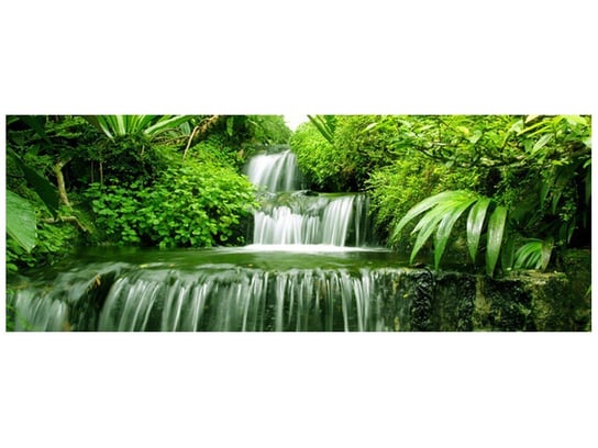 Fototapeta, Wodospad w lesie deszczowym, 2 elementów, 268x100 cm Oobrazy