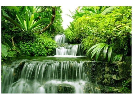 Fototapeta, Wodospad w lesie deszczowym, 8 elementów, 400x268 cm Oobrazy