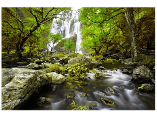 Fototapeta, Wodospad w zieleni, 8 elementów, 400x268 cm Oobrazy