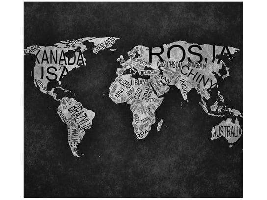 Fototapeta, World Map, 6 elementów, 268x240 cm Oobrazy