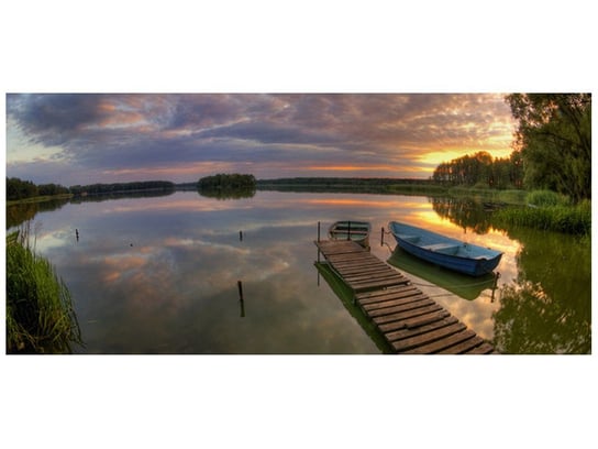Fototapeta, Wyspa na Jeziorze Wolsztyńskim, 12 elementów, 536x240 cm Oobrazy