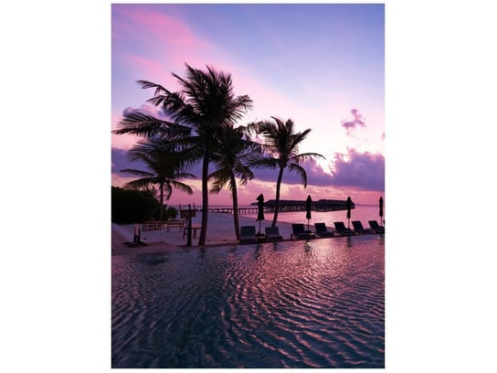 Fototapeta, Zachód słońca na plaży na Malediwach, 2 elementów, 150x200 cm Oobrazy