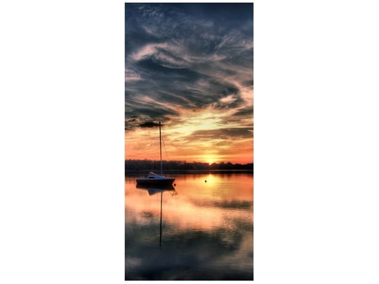 Fototapeta, Zachód słońca nad jeziorem, 1 elementów, 95x205 cm Oobrazy