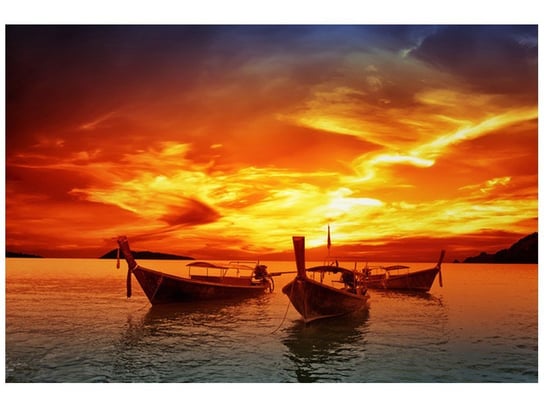 Fototapeta, Zachód słońca nad Tajlandią, 1 element, 200x135 cm Oobrazy
