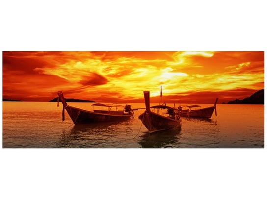 Fototapeta, Zachód słońca nad Tajlandią, 2 elementów, 268x100 cm Oobrazy