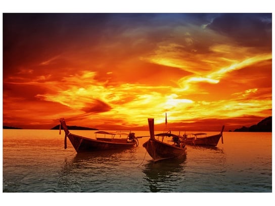 Fototapeta, Zachód słońca nad Tajlandią, 8 elementów, 400x268 cm Oobrazy