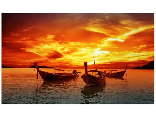 Fototapeta, Zachód słońca nad Tajlandią, 9 elementów, 402x240 cm Oobrazy