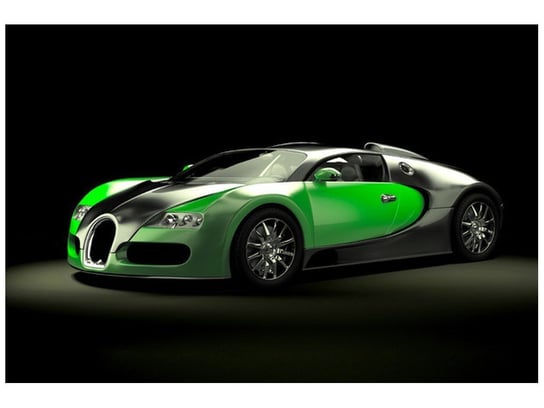 Fototapeta, Zielone Bugatti Veyron, 1 elementów, 200x135 cm Oobrazy