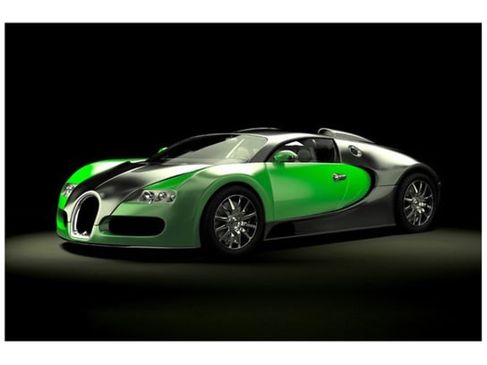 Fototapeta, Zielone Bugatti Veyron, 8 elementów, 400x268 cm Oobrazy