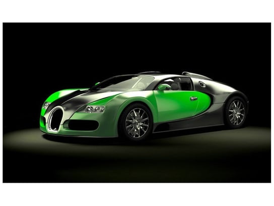 Fototapeta, Zielone Bugatti Veyron, 9 elementów, 402x240 cm Oobrazy