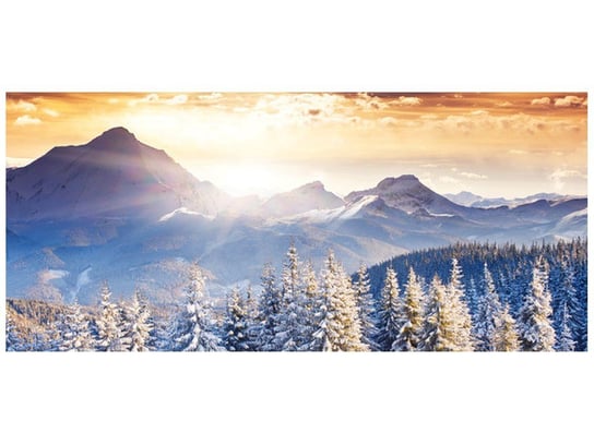 Fototapeta, Zima w górach, 12 elementów, 536x240 cm Oobrazy