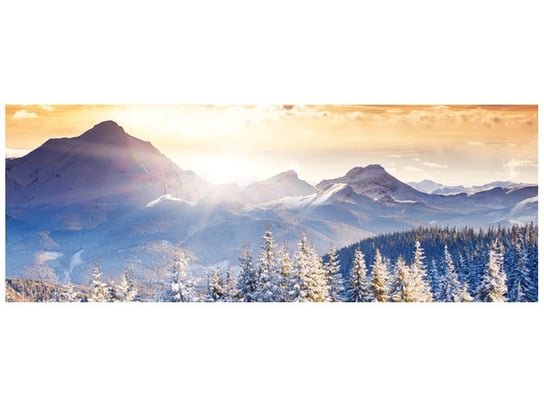 Fototapeta, Zima w górach, 2 elementów, 268x100 cm Oobrazy