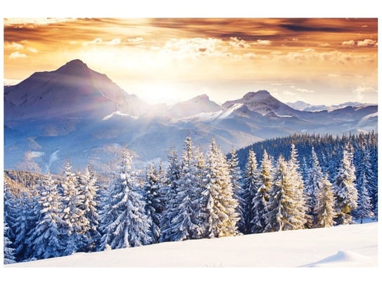 Fototapeta, Zima w górach, 8 elementów, 400x268 cm Oobrazy
