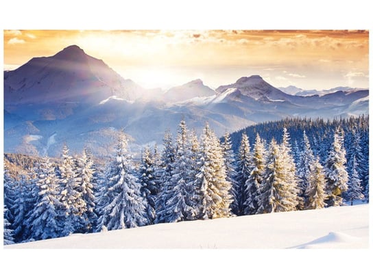 Fototapeta, Zima w górach, 8 elementów, 412x248 cm Oobrazy